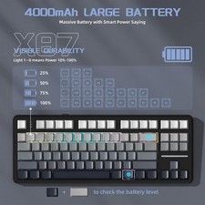 ATTACK SHARK X87 Wireless Tri-Mode Mechanical Gaming Keyboard Hot Swappable RGB 8