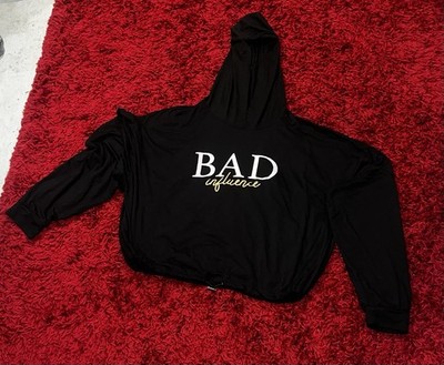 UK2LA Brand New Bad Influence cropped pullover hoodie. Size XL