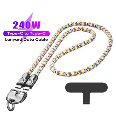 C To C 240w Charging Cable With Wearable Bracelet Design