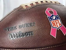 Green Bay Packers NFL Game Ball – Team Issued – Wilson “The Duke” - Pink Ribbon