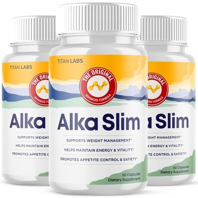 (3 Pack) AlkaSlim Advanced Energy & Fitness Support Formula Alka Slim 180 Caps