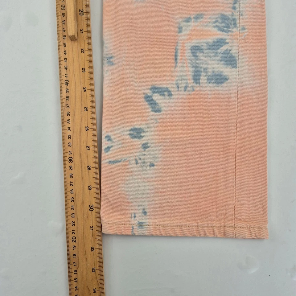 LEVI'S 501 Jeans 12 W30 L32 Rosa Tie-Dye 100% Algodón Estilo Retro - Imagen 2 de 4