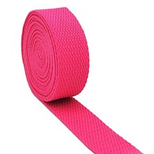 AnseTendance - Sangle coton uni 25mm pour sacs main couture anse rose fuchsia