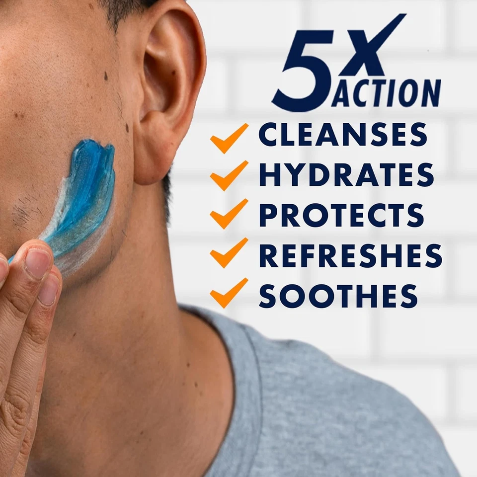 Gel de afeitado Gillette Fusion5 Ultra Sensible + Cooling 7 oz. cada paquete de 6 sin tinte Foto 2 de 4