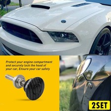 4X Button Push Quick Hood Release Bumper Car Latch Kit Bonnet Lock Pins Clip EXV