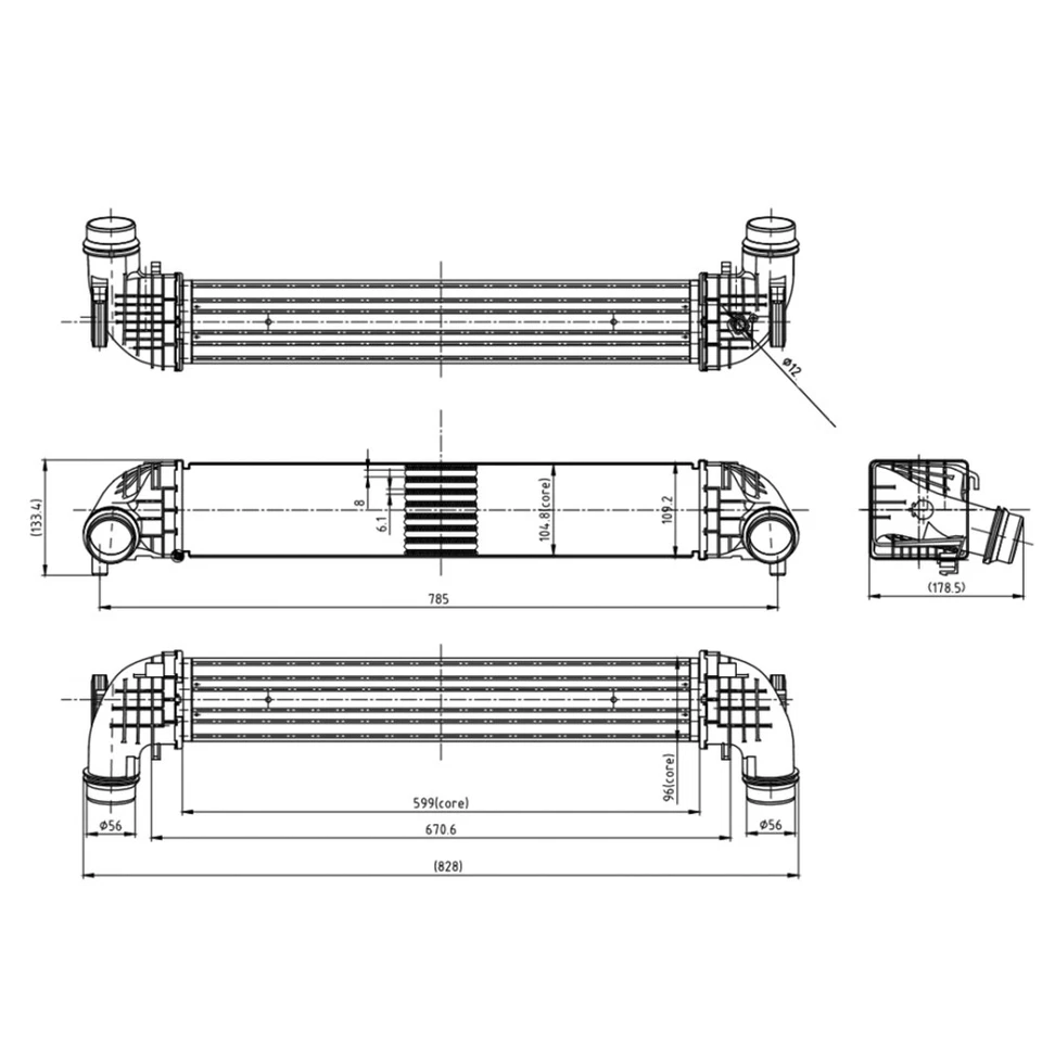 Intercooler refrigerador de ar de carga 13356681 para 2016 2017 2018 2019 Chevrolet Cruze - Imagem 2 de 4