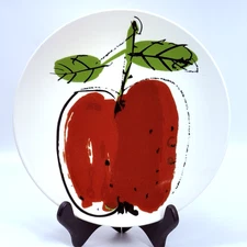 Vintage Vera for Mikasa Forbidden Fruit Dinner Plate 10.75" Red Apple 7102 Japan