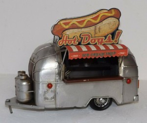 Clayre Eef Blechfahrzeug Hot Dog Wagen Retro Vintage Nostalgie