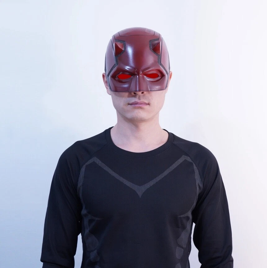 Marvel Daredevil Helmet Wearable Halloween Cosplay 3D Printing Head cover Mask - Image 2 of 4