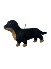 Weiner Dog ornament Dachshund faux fur Christmas 5" dog Dachshund Doxie