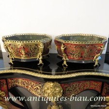 paire de Jardiniére en marqueterie Boulle époque Napoléon III parfait état
