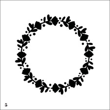 Floral Wreath Stencils Part 3 - Reusable