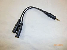 Headphone Mic TRRS Y Splitter Cable Adapter 3.5mm Stereo Audio Male to 2 Female