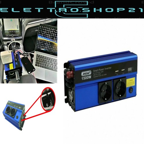 JIGUUN 2000W Inverter Onda Pura 12V 220/230V Trasformatore Con 2 Prese - Foto 7