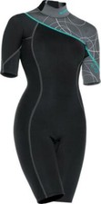 BARE 2mm Elate Shorty Womens Wetsuit - Grey, Size 10 - 001490GRY-3010 