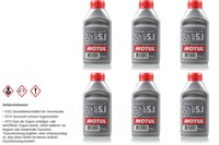 6X 0,5 Liter Original Motul 100950 BremsflüSsigkeit Dot 5.1 Brake Fluid