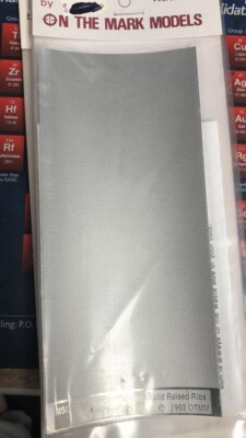 On The Mark Models MSC-202 Treadplate 90 Solid Raised Ribs EXTRA SMALL  Etched