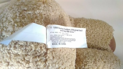 1994 P.J. Huggabee Help Me Grow Bear Dayton Hudson Marshall Field 15 Zoll Plüschbär - Bild 4 von 7