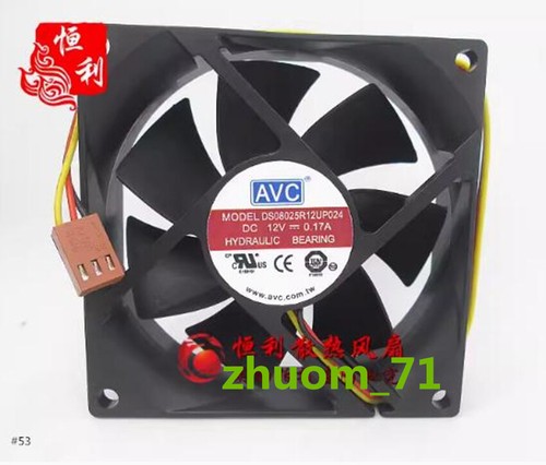 1PC AVC DS08025R12UP024 8025 12V 0.17A silent cooling fan - 第 1/2 張圖片