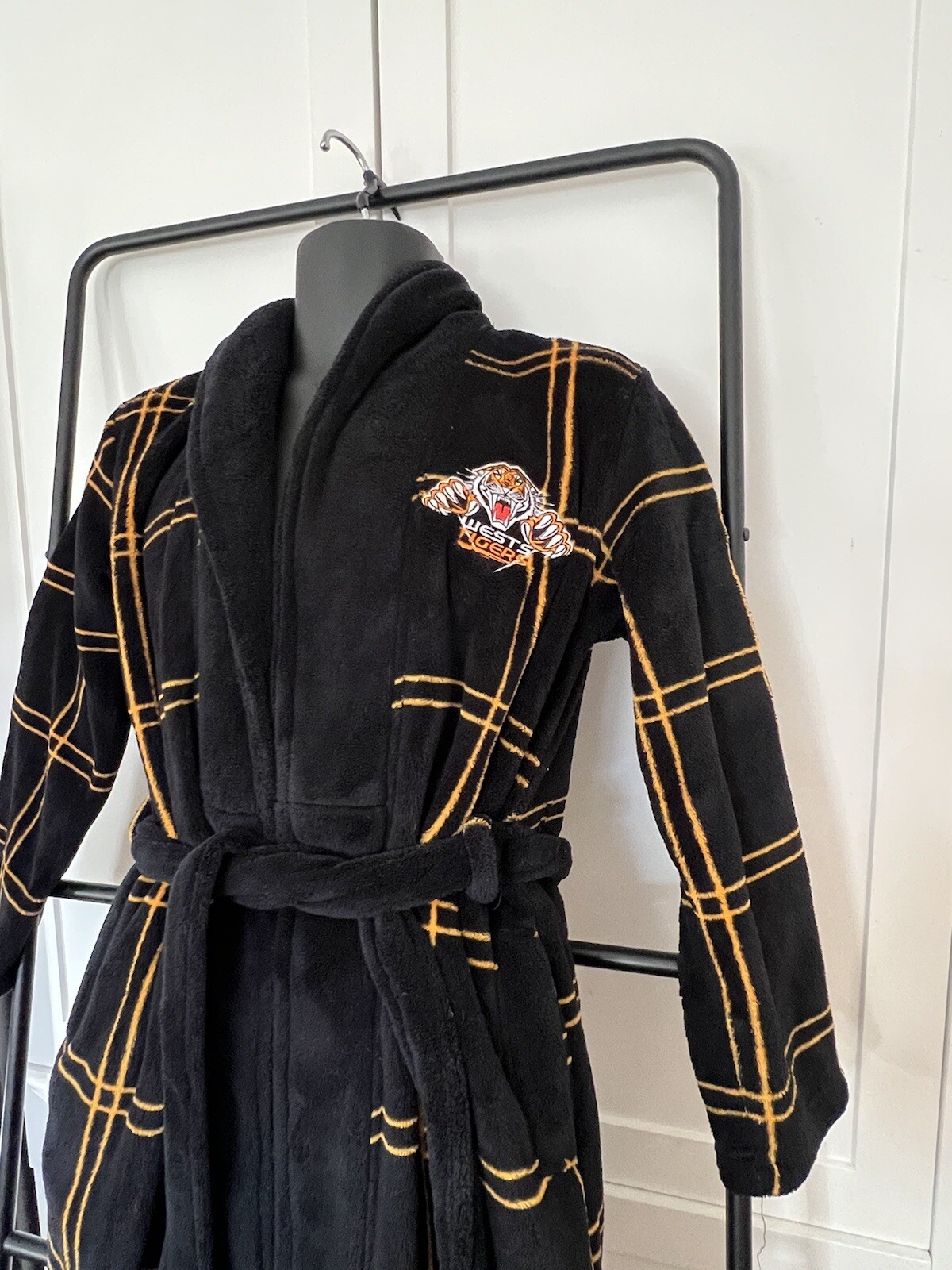 NRL Long Sleeve Bath Robe West Tigers Dressing Gown Size 12 Official