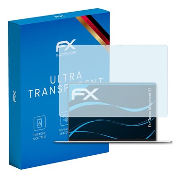 atFoliX 2x Displayschutzfolie für Tecno Megabook S1 Schutzfolie klar Folie