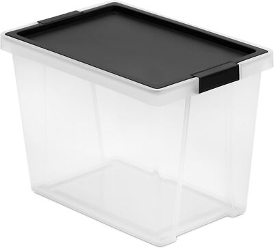 3 Stück Kunststoff Stapelbare Aufbewahrungsboxen 15L mit Deckel Home Office 37x51x26cm