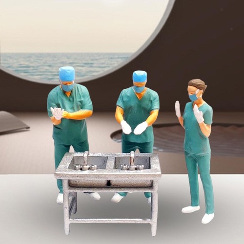 Simulation Doctor Miniatures 1/87 Résine Ornement Outil Chariot Petite Statue - Imagen 8 de 12