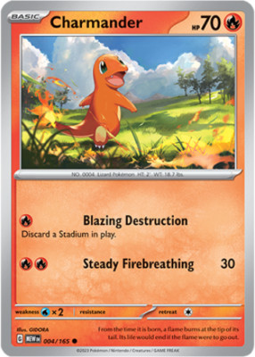 ポケモン カードダス 第4号 POKEMON TIMES 1x Charmander 004/165 Scarlet & Violet 151 Pokemon TCG Card NM | eBay