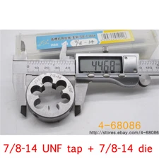 1pcs 7/8-14 tap + 1pc 7/8-14 die UNF British right hand taper tap and die set