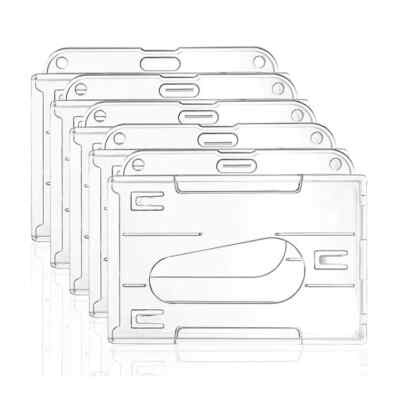 Klar Transparent Ausweis Halter Schutz Cover Case Geschlossen Oyster Pass Abzeichen