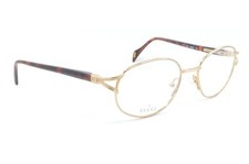 New Authentic Gucci GG 2389 KS4 Rare Vintage Gold Metal Itay 90s Eyeglasses NIB