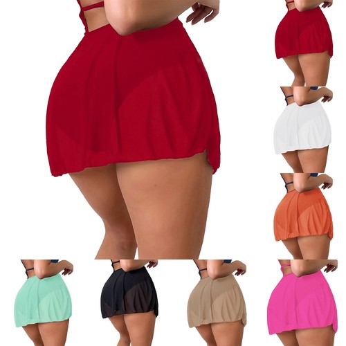 Women Swim Skirt High Waisted Swim Bottom Swimsuit Shorts Board Shorts Bikini