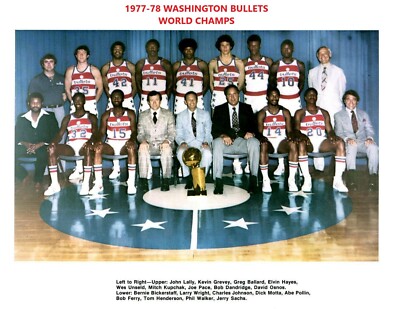 1977-78 WASHINGTON BULLETS 8X10 TEAM PHOTO PICTURE BASKETBALL NBA WORLD ...