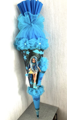 Schultüte Mädchen *Monster High Cleo* Fledermäuse*Sterne*Handarbeit*Unikat