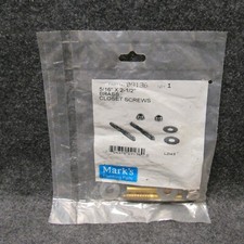 Marks Plumbing Parts No. 09136 Brass Closet Toilet Mounting Screws Nuts Set New