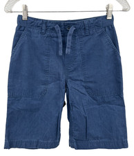 Lands End Kids Navy Blue Pull-on Drawstring Boat Shorts Boys Size Large 14-16