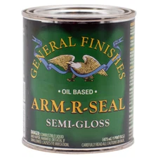 pt General Finishes SGPT Clear Arm-R-Seal Oil-Based Topcoat, Semi-Gloss
