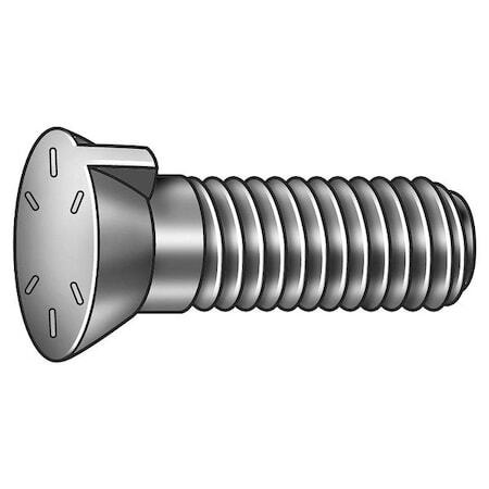 Zoro Select 1Cgb7 Bucket Tooth Plow Bolt, 5/8"-11 Thrd Sz, 2 1/4 In L, Flat