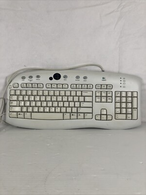 Logitech Access Keyboard (Y-SR34) White Excellent Condition!