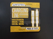 WANYTED 4-in-1 Charging Line Cables 240W Max iPhone USB-A, Type-C Apple