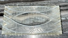 VTG 1960's MCM Tissue Box Holder Clear Retro Diamond Floral Tissue Box Holder