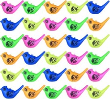 30PCS Colorful Bird Water Whistle Toys and Musical Instrument Toys are