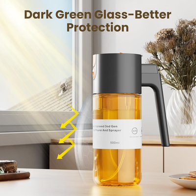 #ad 2026 Upgrade 2 in 1 Oil Sprayer for Cooking 17oz Olive Oil Dispenser Bottle ... $30.45