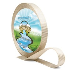 Country Brook Design 1 Inch Almond Heavy Nylon Webbing, 50 Yards