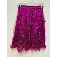 Costume Skirt Girl's Medium Purple Tulle Hem Dress up Tie-on Fun Play