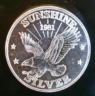 1981 Sunshine Minting Eagle Vintage Rare Bullion Mint-0.999 Silver 1 Oz Art Coin