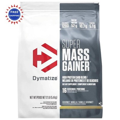 Dymatize Super Mass Gainer Protein Powder Gourmet Vanilla Creatine 1280 Calories