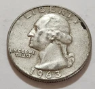 1963-D Washington Quarter • 90% Silver • Circulated • X99