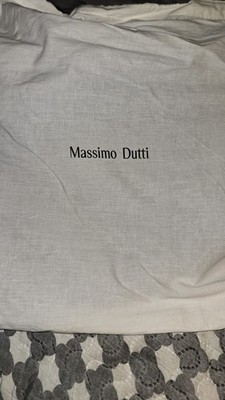 Massimo Dutti Brown Suede Shoulder Bag Silver Hardware Zipper Closure Women