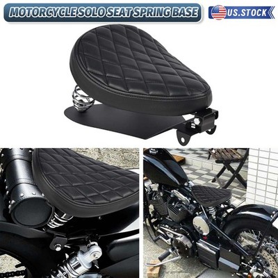 For Yamaha V-Star 250 650 950 1100 1300 Bobber Solo Seat 3'' Spring w Base Saddle